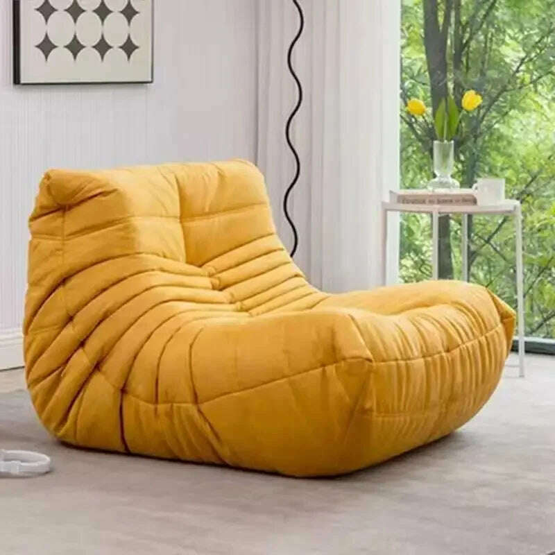 KIMLUD, Lazy Sofa Caterpillar Balcony Reclining Leisure Chair Net Red Bedroom Can Lie And Sleep Tatami Single Small Sofa, G, KIMLUD APPAREL - Womens Clothes