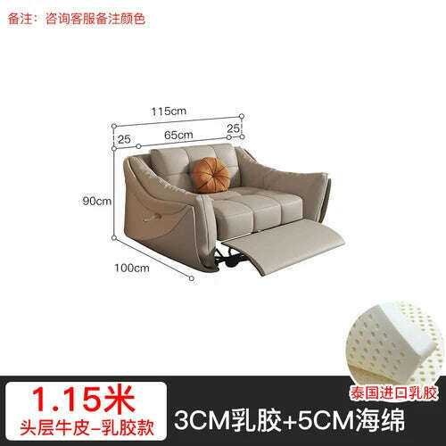 KIMLUD, Leather Electric Recliner Sofa Light Luxury Massage Electric Recliner Sofa Bed Massage Sillon Electrico Living Room Furniture, Electric single seat 1, KIMLUD Women's Clothes