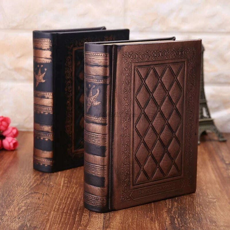 KIMLUD, Leather Retro Vintage Diary Journal Notebook Blank Hard Cover Sketchbook Paper Stationery Travel School Sdudent Gifts, KIMLUD Women's Clothes