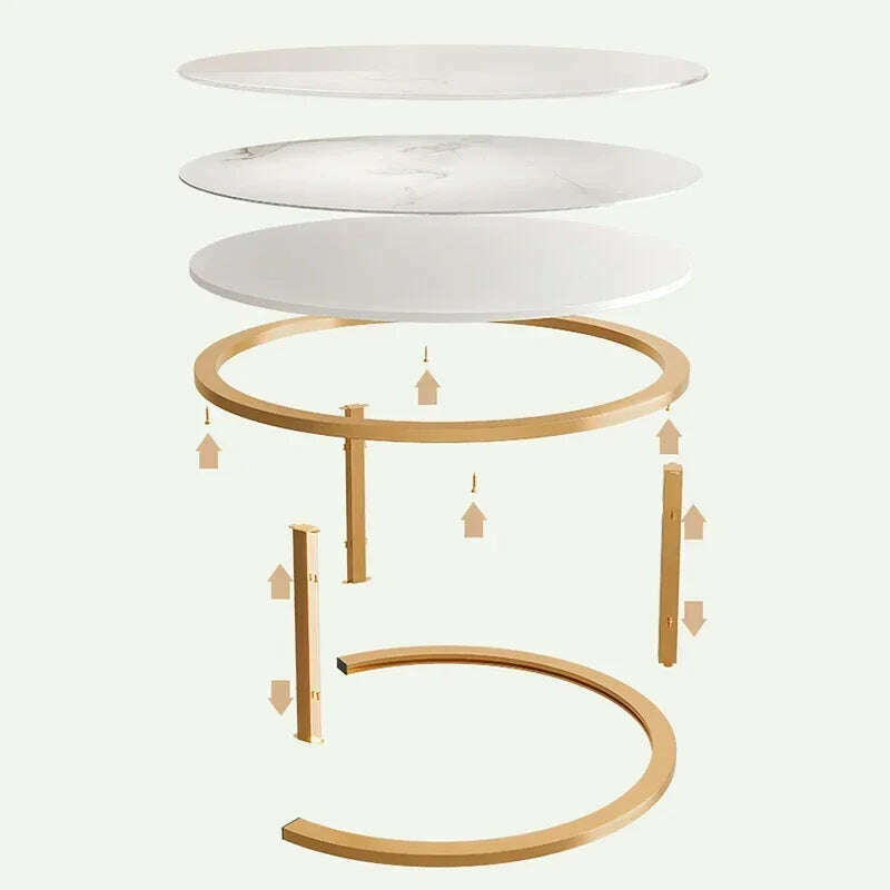 KIMLUD, Legs Gold Design Coffee Tables Decoration Organizer Marble Extendable Coffee Table Standing Floor Table Basse Office Furniture, KIMLUD Womens Clothes