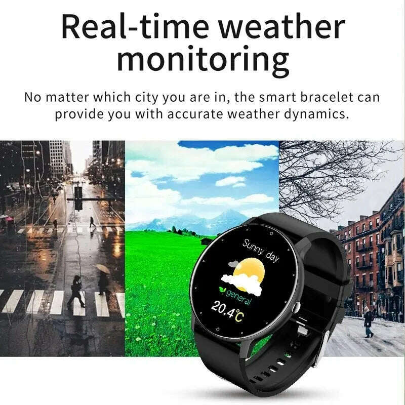 KIMLUD, LIGE 2024 New Men Smart Watch Real-time Activity Tracker Heart Rate Monitor Sports Women Smart Watch Men Clock For Android IOS, KIMLUD Womens Clothes