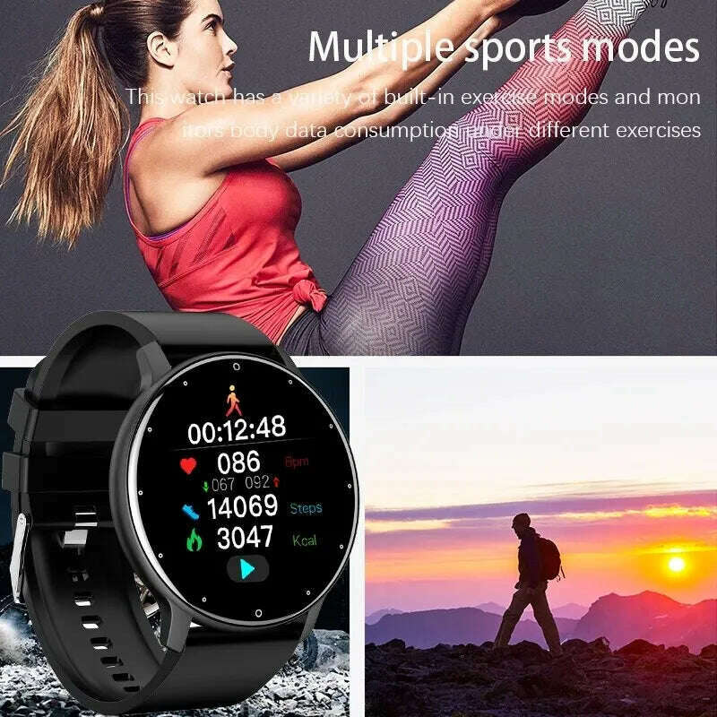 KIMLUD, LIGE 2024 New Men Smart Watch Real-time Activity Tracker Heart Rate Monitor Sports Women Smart Watch Men Clock For Android IOS, KIMLUD Womens Clothes