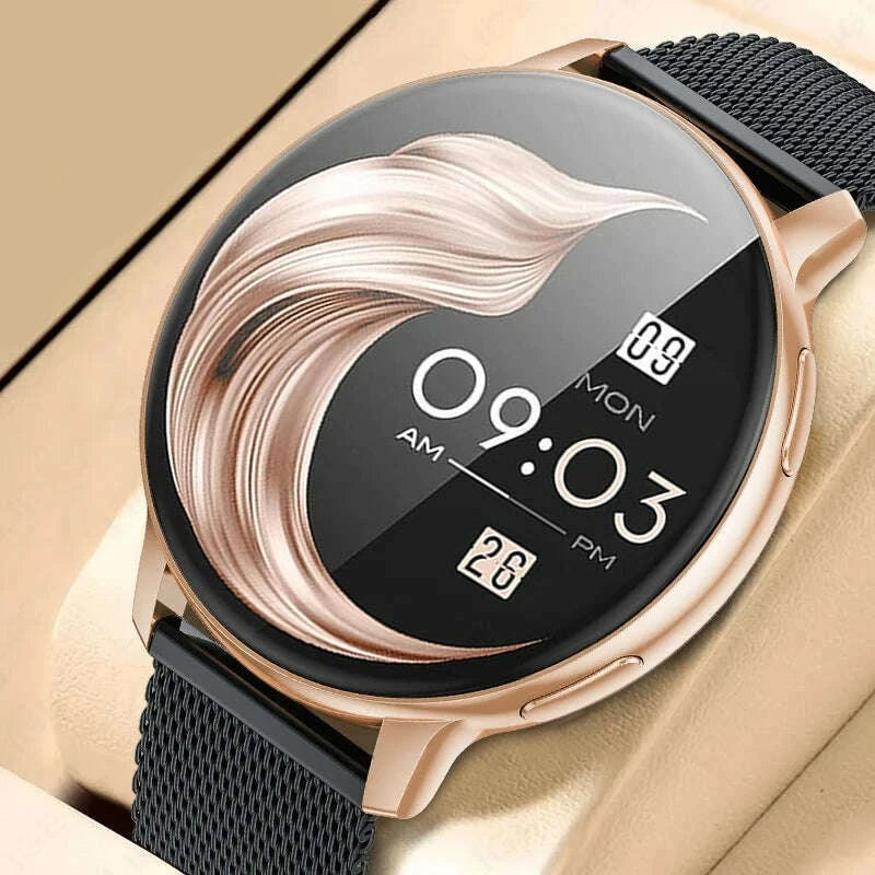 KIMLUD, LIGE Bluetooth Call Smart Watch Women Custom Dial Steel Watches Men Sports Fitness Tracker Heart Rate Smartwatch For Android IOS, KIMLUD Womens Clothes