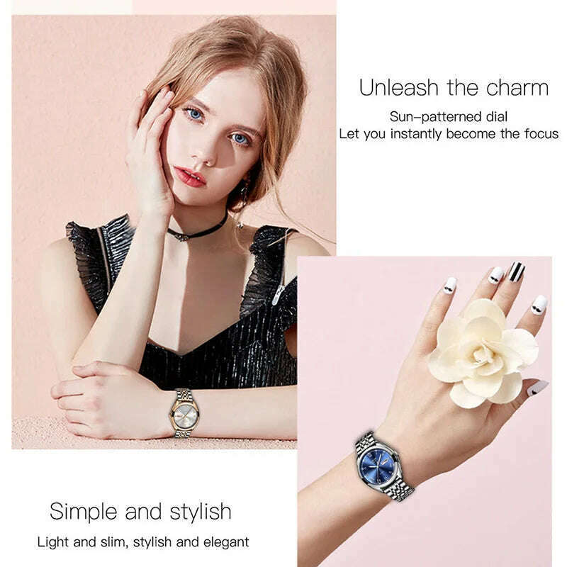 LIGE Fashion Women Watches Ladies Top Brand luxury Waterproof Gold Quartz Watch Women Stainless Steel Date Wear Gift Clock 2021 - KIMLUD