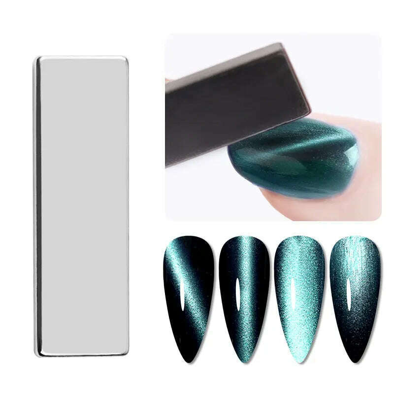 LILYCUTE 7ML Rainbow Glass Cat Magnetic Gel Nail Polish Super-Bright Colorful Glitter Sparkling Manicure Semi Permanent Nail Gel - KIMLUD