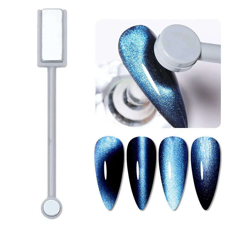 LILYCUTE 7ML Rainbow Glass Cat Magnetic Gel Nail Polish Super-Bright Colorful Glitter Sparkling Manicure Semi Permanent Nail Gel - KIMLUD