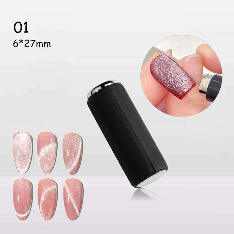 LILYCUTE 7ML Rainbow Glass Cat Magnetic Gel Nail Polish Super-Bright Colorful Glitter Sparkling Manicure Semi Permanent Nail Gel - KIMLUD