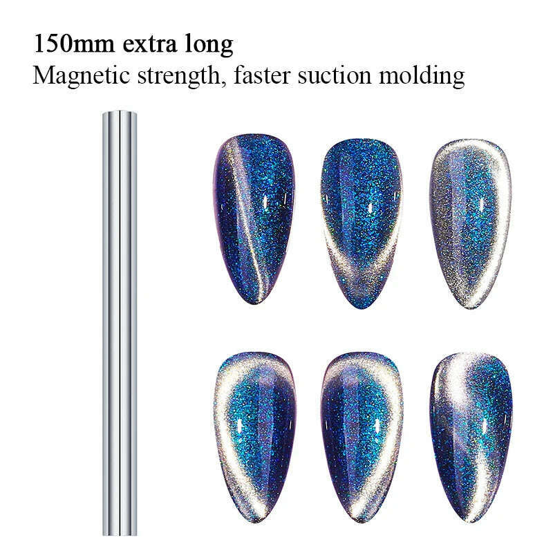 LILYCUTE 7ML Rainbow Glass Cat Magnetic Gel Nail Polish Super-Bright Colorful Glitter Sparkling Manicure Semi Permanent Nail Gel - KIMLUD