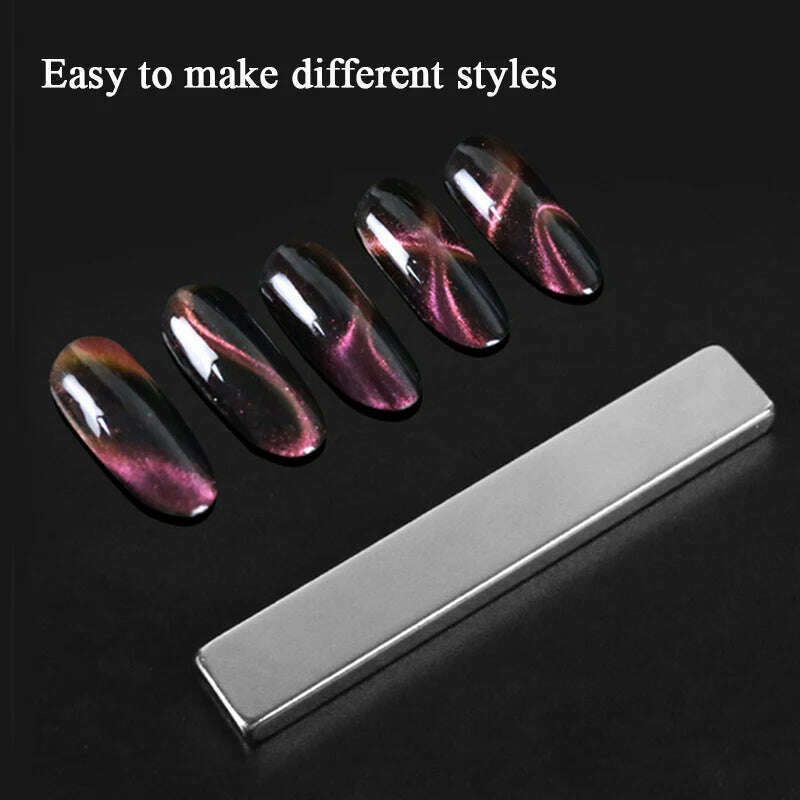 LILYCUTE 7ML Rainbow Glass Cat Magnetic Gel Nail Polish Super-Bright Colorful Glitter Sparkling Manicure Semi Permanent Nail Gel - KIMLUD