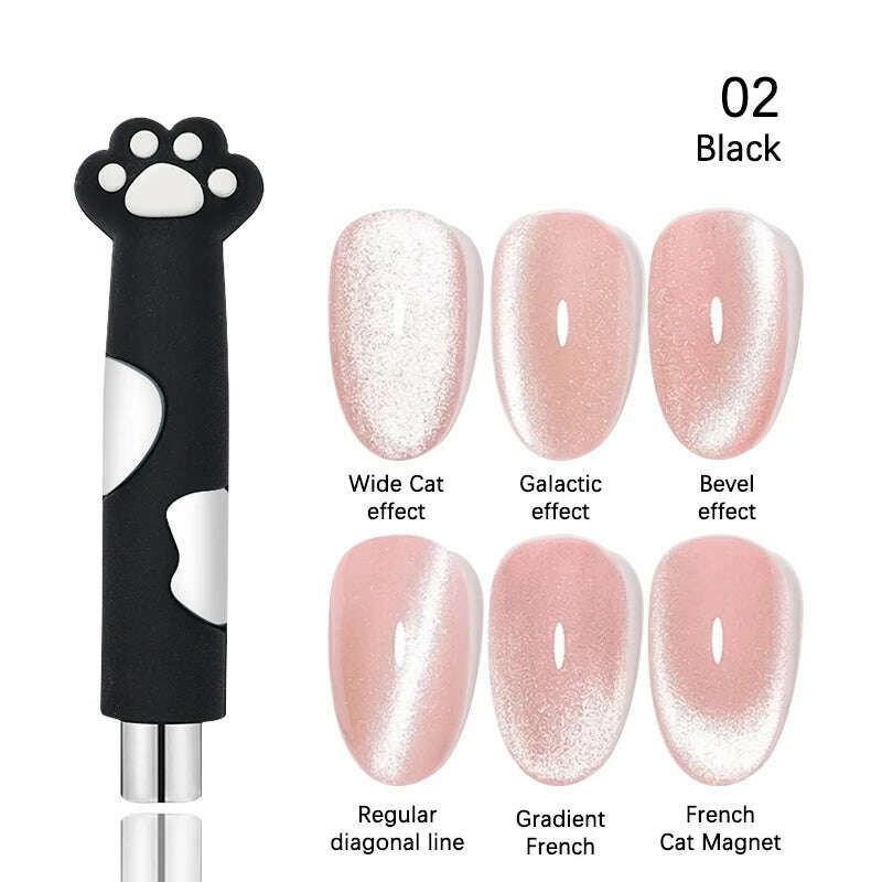 LILYCUTE 7ML Rainbow Glass Cat Magnetic Gel Nail Polish Super-Bright Colorful Glitter Sparkling Manicure Semi Permanent Nail Gel - KIMLUD