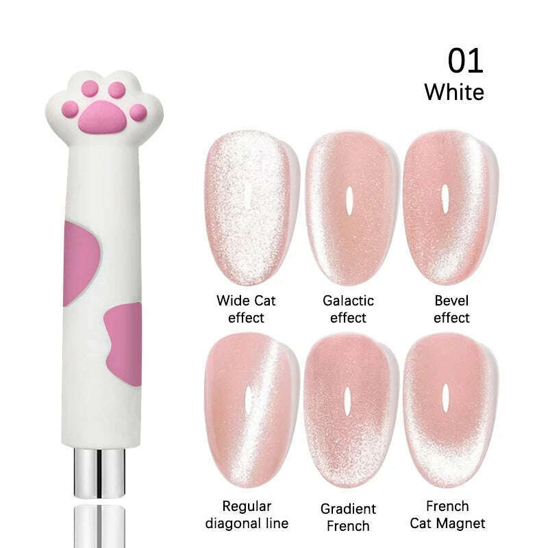 LILYCUTE 7ML Rainbow Glass Cat Magnetic Gel Nail Polish Super-Bright Colorful Glitter Sparkling Manicure Semi Permanent Nail Gel - KIMLUD