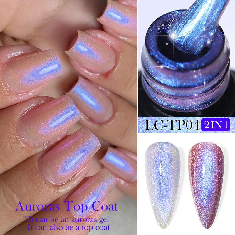 LILYCUTE 7ML Sparkling Glitter Rainbow Cat Magnetic Gel Nail Polish 9D Colorful Semi Permanent Soak Off Nail Art UV Gel Varnish - KIMLUD