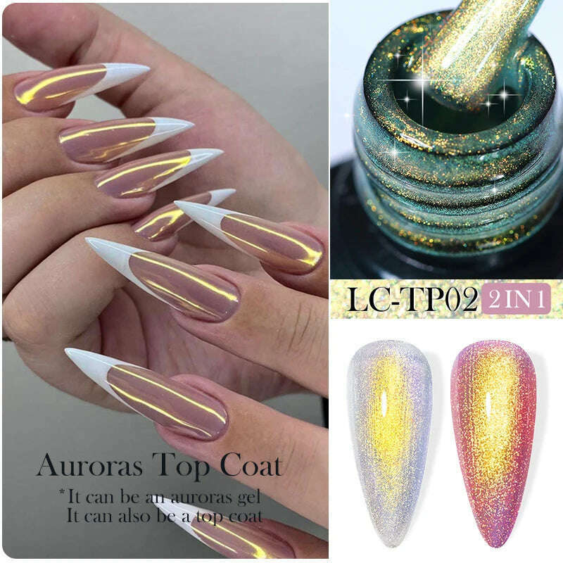 LILYCUTE 7ML Sparkling Glitter Rainbow Cat Magnetic Gel Nail Polish 9D Colorful Semi Permanent Soak Off Nail Art UV Gel Varnish - KIMLUD