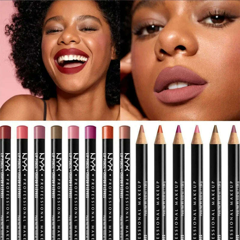 KIMLUD, Lip Liner Matte Waterproof Sexy Plumping Brown Lip Pencil Long Lasting Moisturizing Women Natural Lip Makeup Original 12 Colors, KIMLUD Womens Clothes
