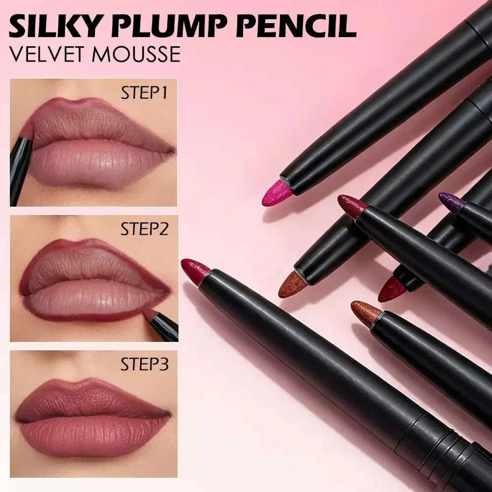 Lip Liner Pencil - Waterproof - Matte - Red | KIMLUD