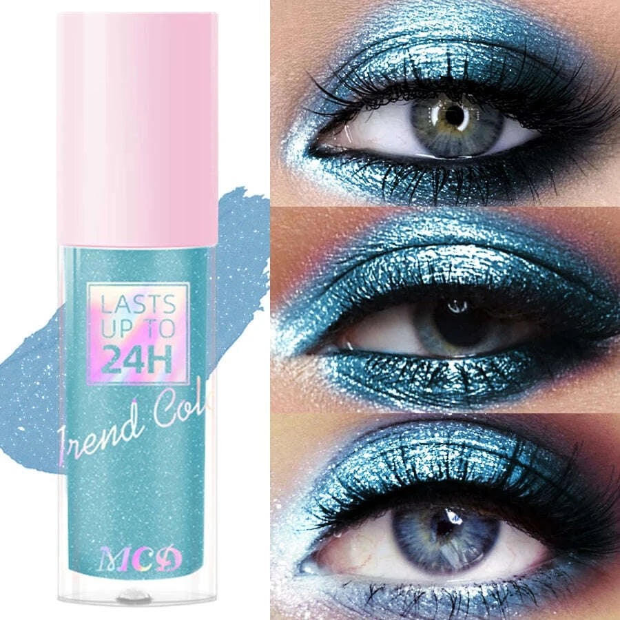 Liquid Eyeshadow - Glitter Metallic Waterproof - Liquid - Blue | KIMLUD