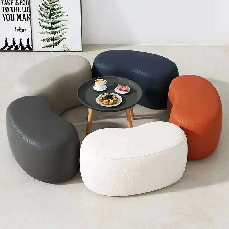 KIMLUD, Living Room Shoe Changing Stool Modern Simple Small Stools Household Stools & Ottomans Creative Technology Cloth Sofa Bench, KIMLUD Women's Clothes