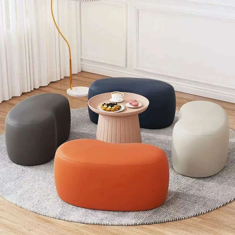 KIMLUD, Living Room Shoe Changing Stool Modern Simple Small Stools Household Stools & Ottomans Creative Technology Cloth Sofa Bench, KIMLUD Womens Clothes