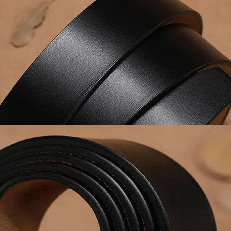 Long Large Plus Size 130 140 150 160cm Vintage Alloy Pin Buckle Men Belt High Quality Cow Genuine Leather Luxury Strap Male Belt - KIMLUD