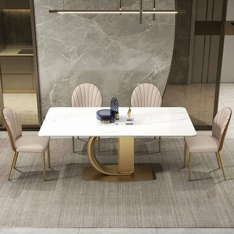 KIMLUD, Long Rectangular Dinning Table Designer Restaurant Dinning Table Conference Coffee Muebles De Cocina Garden Furniture Sets GM, KIMLUD Womens Clothes