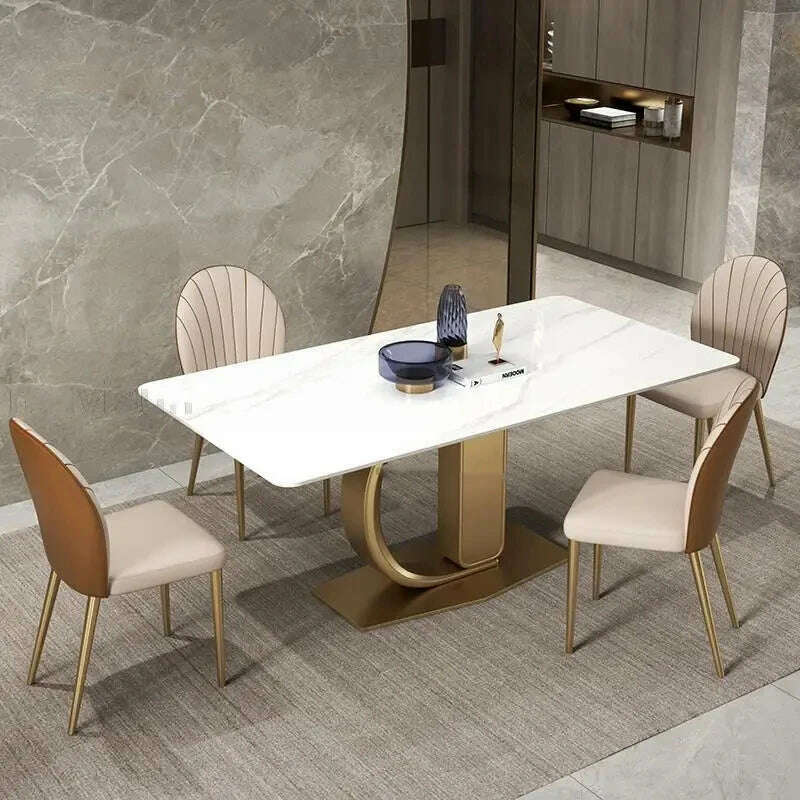 KIMLUD, Long Rectangular Dinning Table Designer Restaurant Dinning Table Conference Coffee Muebles De Cocina Garden Furniture Sets GM, KIMLUD Womens Clothes