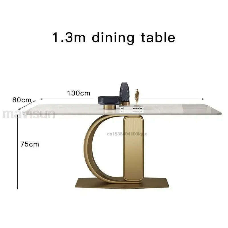 KIMLUD, Long Rectangular Dinning Table Designer Restaurant Dinning Table Conference Coffee Muebles De Cocina Garden Furniture Sets GM, 1.3m table, KIMLUD APPAREL - Womens Clothes