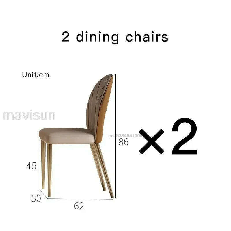 KIMLUD, Long Rectangular Dinning Table Designer Restaurant Dinning Table Conference Coffee Muebles De Cocina Garden Furniture Sets GM, 2 dining chairs, KIMLUD APPAREL - Womens Clothes