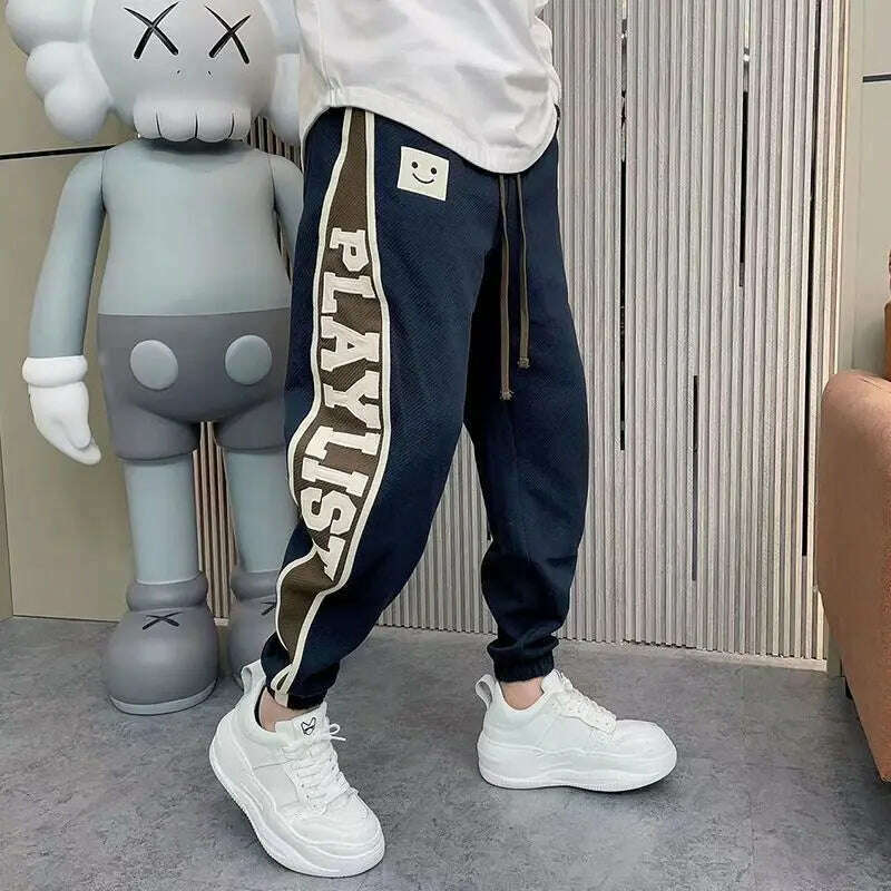 KIMLUD, Loose Jogger Sweatpants Letter Print Fashion Hip Hop Streetwear Korean Style Pants New Luxury Brand Men's Clothing, KIMLUD Women's Clothes