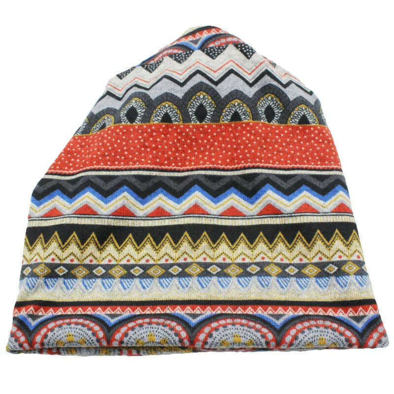 KIMLUD, LOVINGSHA Autumn Winter Skullies Beanies Vintage Design Dual-use Women Hats For Ladies Thin Girl Fashion Feminino Scarf HT069, KIMLUD Womens Clothes