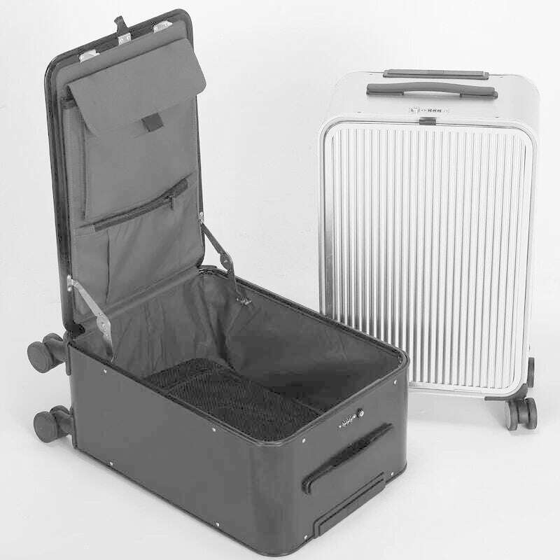 KIMLUD, Luxury Brand 100% Aluminum-magnesium alloy Rolling Luggage 16/20/24 inch size high quality trolley case Business Suitcase Wheels, KIMLUD Womens Clothes