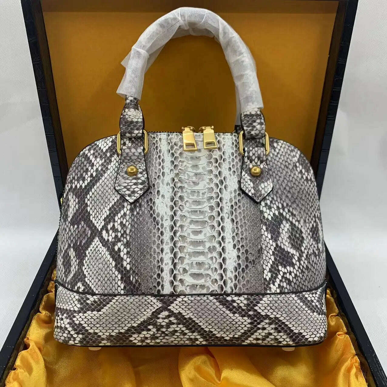 KIMLUD, Luxury Brand Women's Bag Noble Snake Shell Bag European And American Fashion Personalized Bag Famous Designer Handbag For Women, KIMLUD Women's Clothes