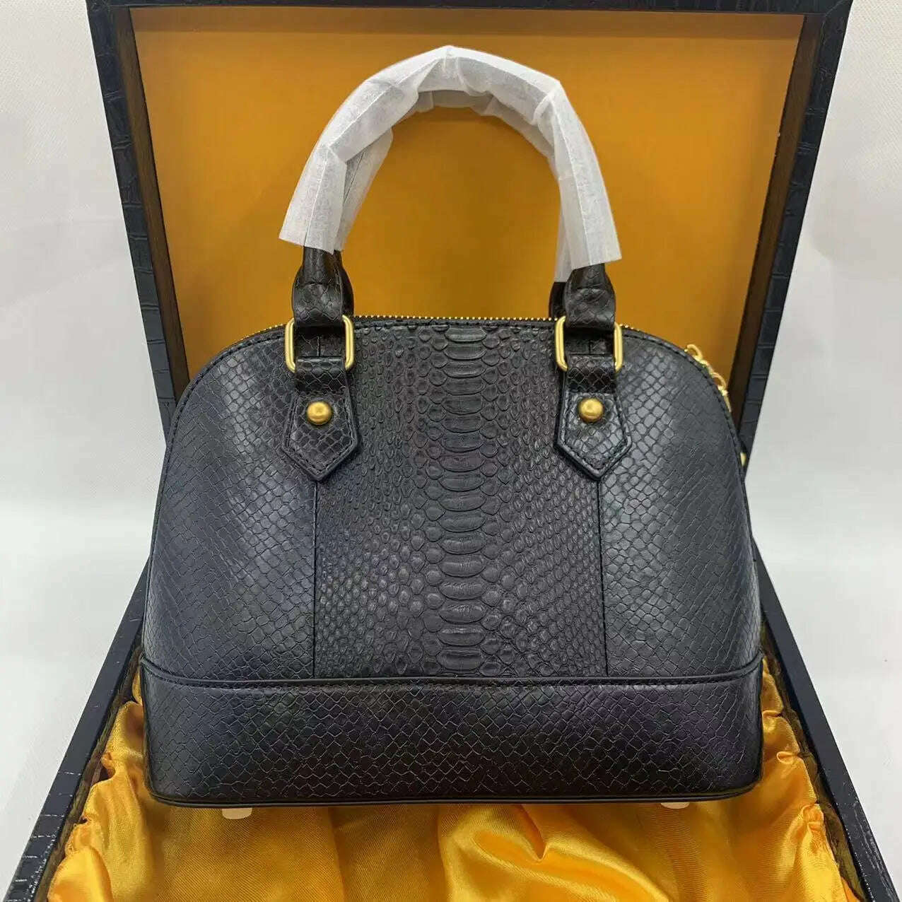 KIMLUD, Luxury Brand Women's Bag Noble Snake Shell Bag European And American Fashion Personalized Bag Famous Designer Handbag For Women, black, KIMLUD Womens Clothes