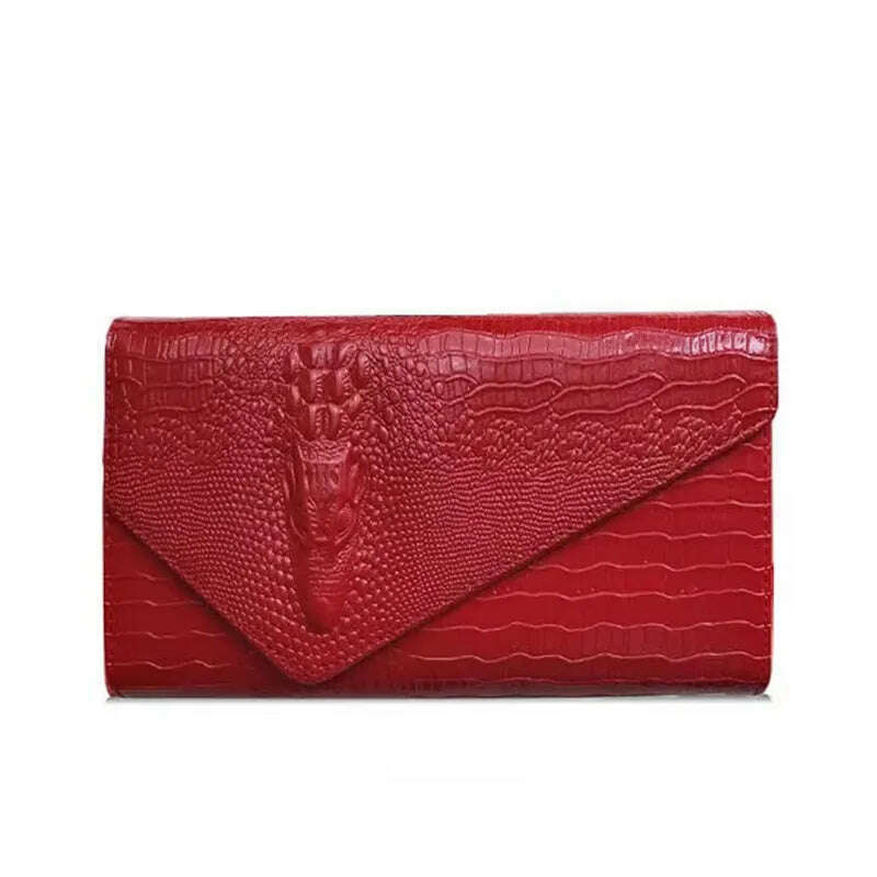 Luxury Crocodile Bags Women Leather Chain Crossbody Bags For Women New 2023 Brand Handbags Shoulder Bags Messenger Female Clutch - KIMLUD