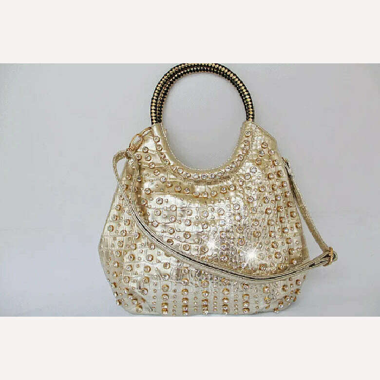 KIMLUD, Luxury Designer Diamond Women&#39;s Handbags Fashion Leather Crossbody Shoulder Bag Rhinestone Large Capacity Package rhinestone bag, 5, KIMLUD Womens Clothes