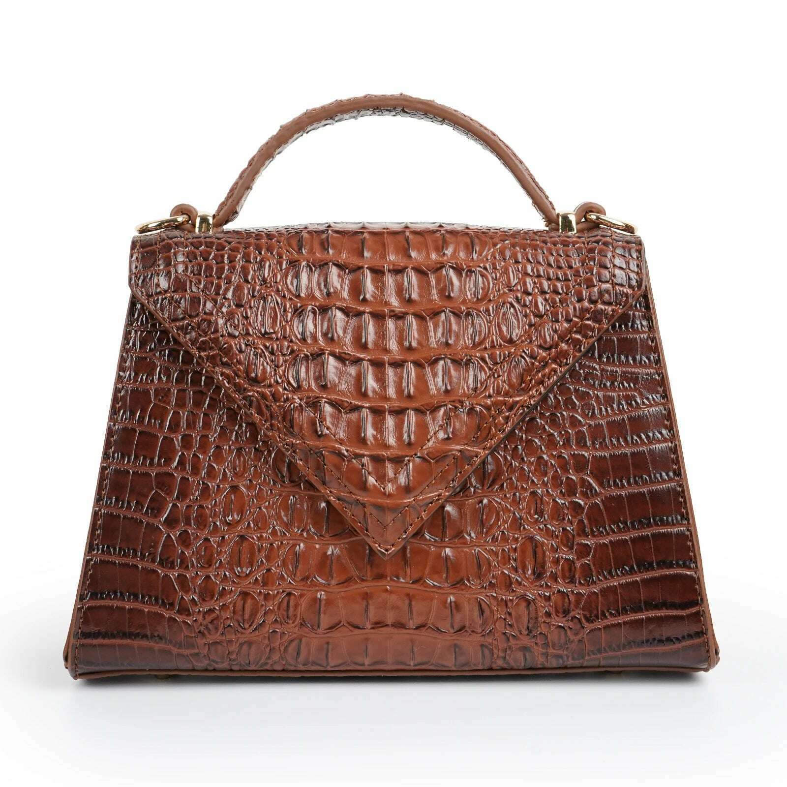 KIMLUD, Luxury Designer Handbag Brand Crossbody Bags for Women 2022 New Crocodile Pattern Leather Shoulder Bags Casual Tote Bag, Brown / CHINA, KIMLUD Womens Clothes