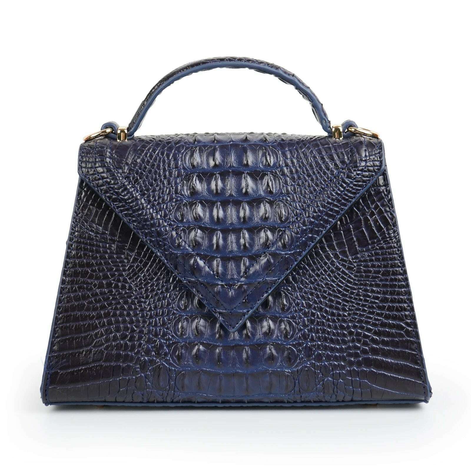 KIMLUD, Luxury Designer Handbag Brand Crossbody Bags for Women 2022 New Crocodile Pattern Leather Shoulder Bags Casual Tote Bag, Blue / SAUDI ARABIA, KIMLUD Womens Clothes