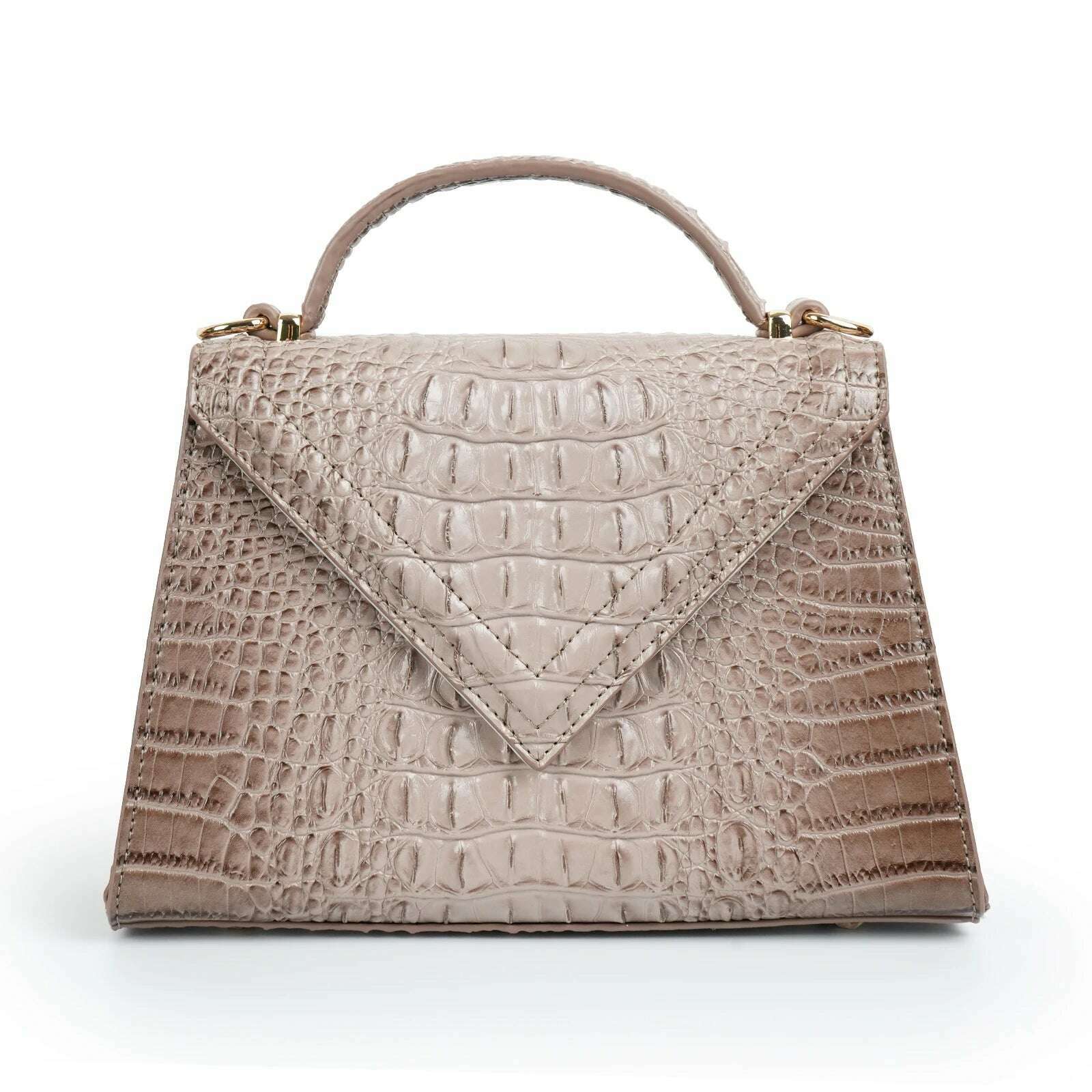 KIMLUD, Luxury Designer Handbag Brand Crossbody Bags for Women 2022 New Crocodile Pattern Leather Shoulder Bags Casual Tote Bag, Khaki / CHINA, KIMLUD Womens Clothes