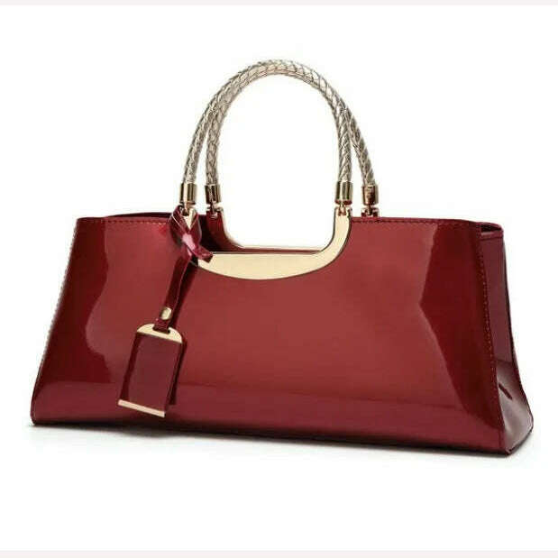 KIMLUD, Luxury Designer Handbag Women 2023 Evening Party Hand Bag Red Black Blue Pink Beige Ladies Handbags Sac A Main Femme Bolso Mujer, Burgundy, KIMLUD Womens Clothes