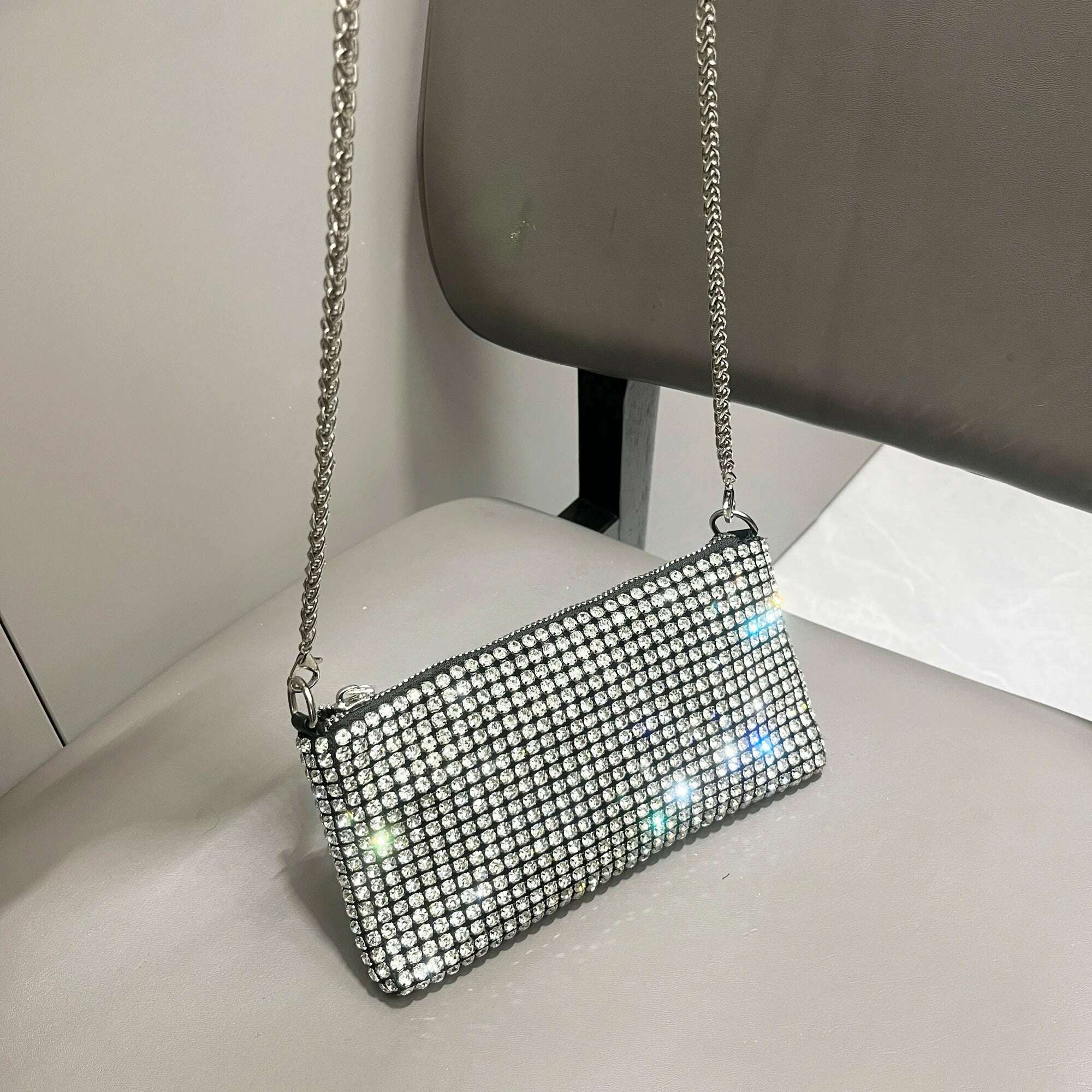 Luxury Designer Rhinestones Clutch Purse Bag for women handle bag Shoulder Bag Purse - KIMLUD