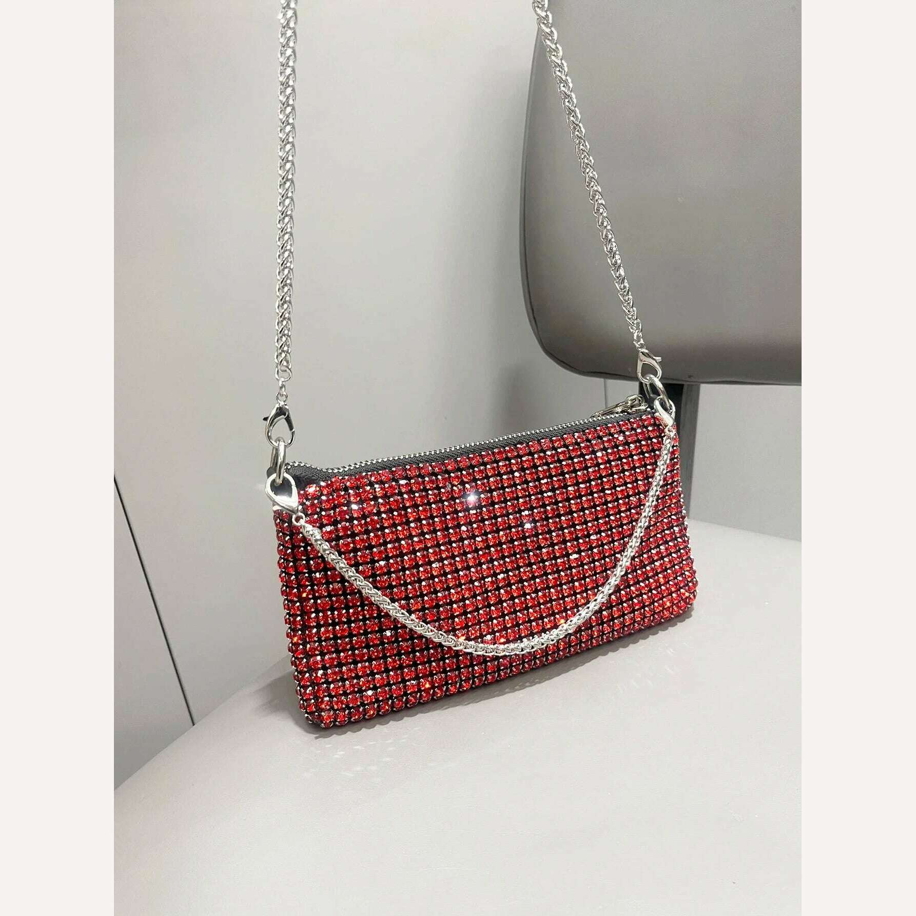 Luxury Designer Rhinestones Clutch Purse Bag for women handle bag Shoulder Bag Purse - KIMLUD
