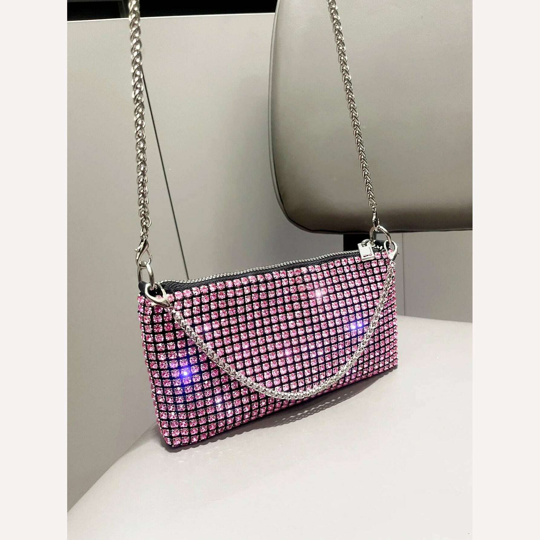 Luxury Designer Rhinestones Clutch Purse Bag for women handle bag Shoulder Bag Purse - KIMLUD