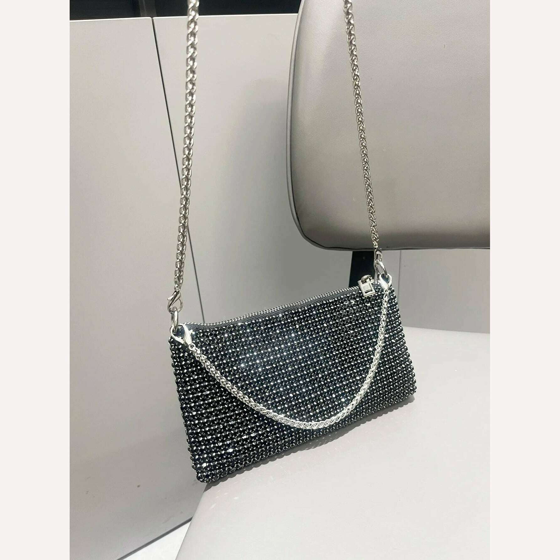 Luxury Designer Rhinestones Clutch Purse Bag for women handle bag Shoulder Bag Purse - KIMLUD