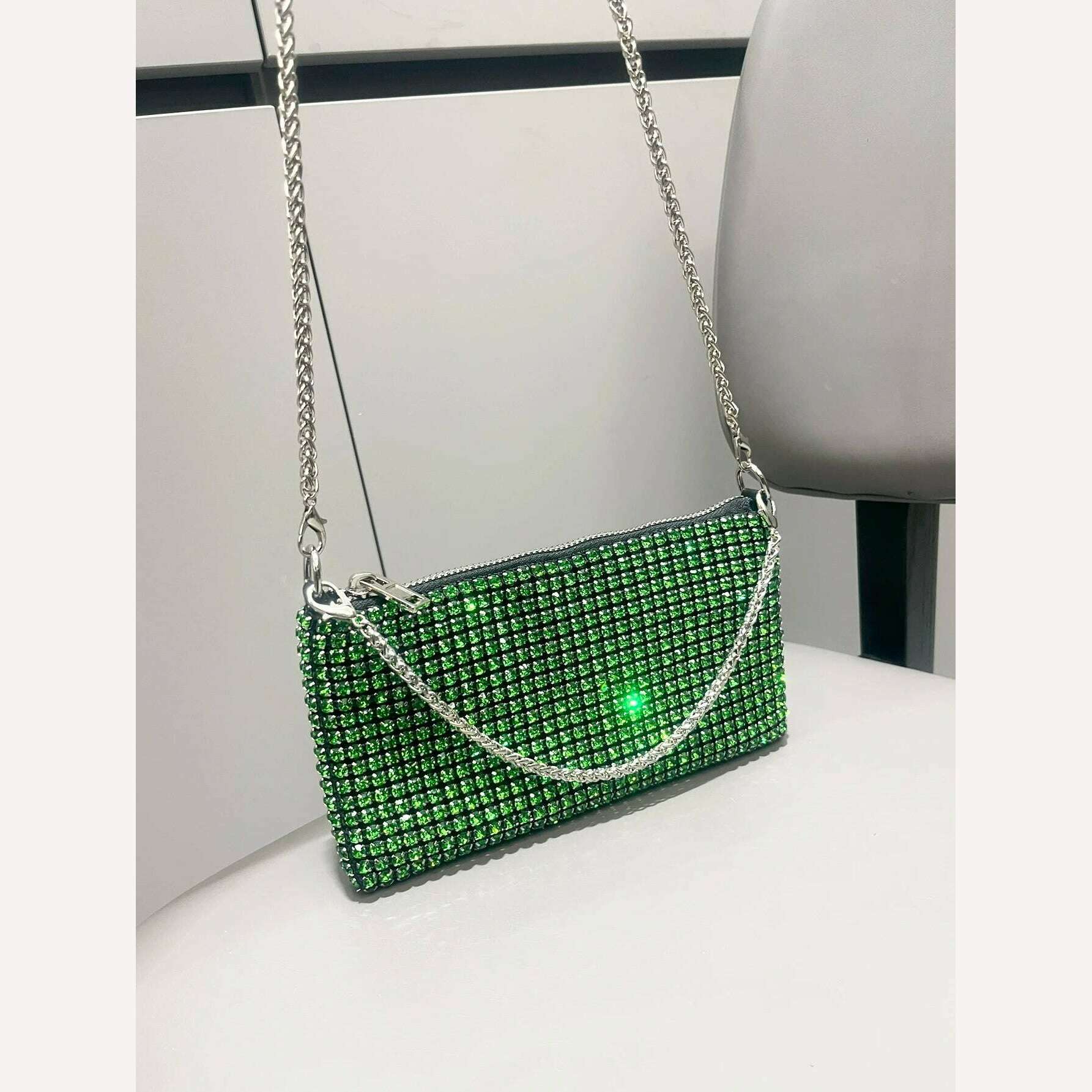 Luxury Designer Rhinestones Clutch Purse Bag for women handle bag Shoulder Bag Purse - KIMLUD