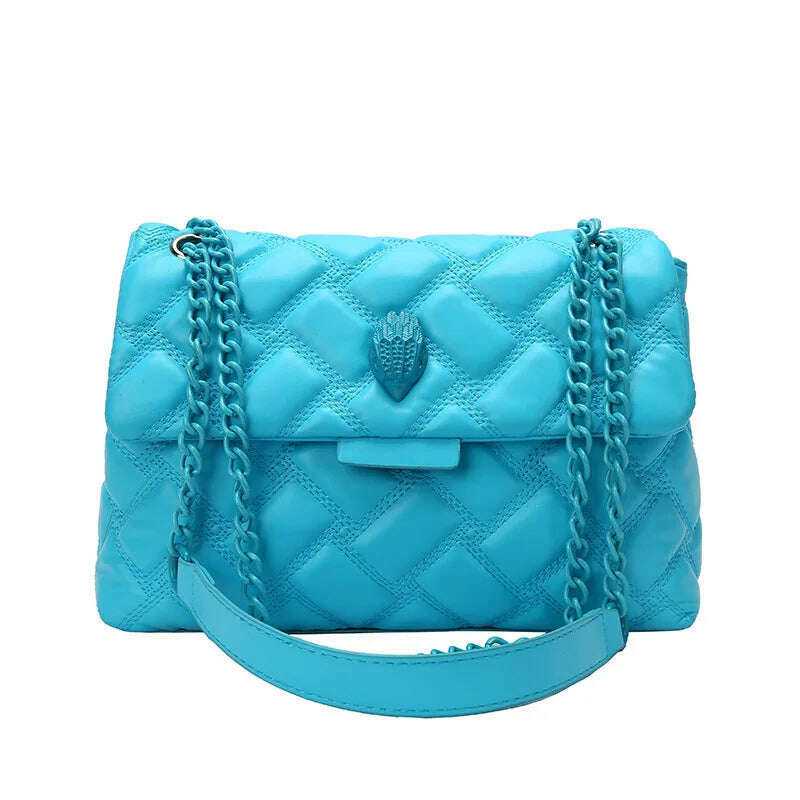 KIMLUD, Luxury Designer Shoulder Bag For Women's Wallets Bag 2023 Trend Rainbow Bag Fashion Retro Women's Handbag Retro Crossbody Bag, Blue, KIMLUD APPAREL - Womens Clothes