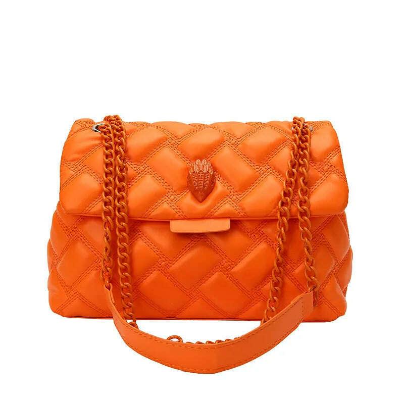 KIMLUD, Luxury Designer Shoulder Bag For Women's Wallets Bag 2023 Trend Rainbow Bag Fashion Retro Women's Handbag Retro Crossbody Bag, Orange, KIMLUD APPAREL - Womens Clothes