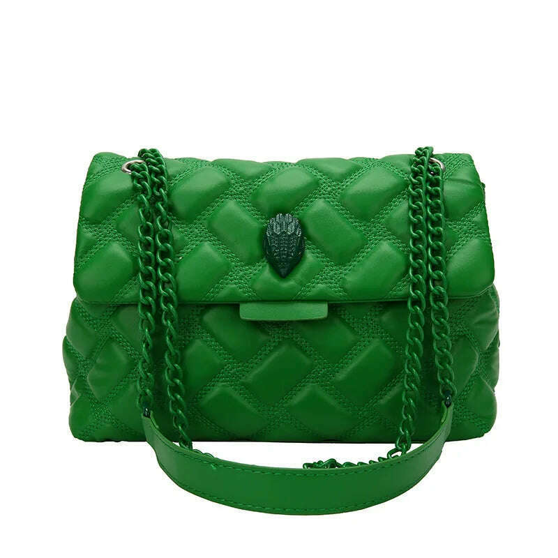 KIMLUD, Luxury Designer Shoulder Bag For Women's Wallets Bag 2023 Trend Rainbow Bag Fashion Retro Women's Handbag Retro Crossbody Bag, green, KIMLUD APPAREL - Womens Clothes