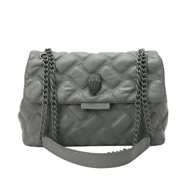 KIMLUD, Luxury Designer Shoulder Bag For Women's Wallets Bag 2023 Trend Rainbow Bag Fashion Retro Women's Handbag Retro Crossbody Bag, GRAY, KIMLUD APPAREL - Womens Clothes
