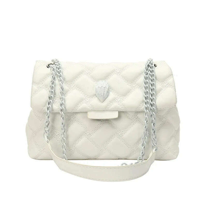 KIMLUD, Luxury Designer Shoulder Bag For Women's Wallets Bag 2023 Trend Rainbow Bag Fashion Retro Women's Handbag Retro Crossbody Bag, WHITE, KIMLUD APPAREL - Womens Clothes