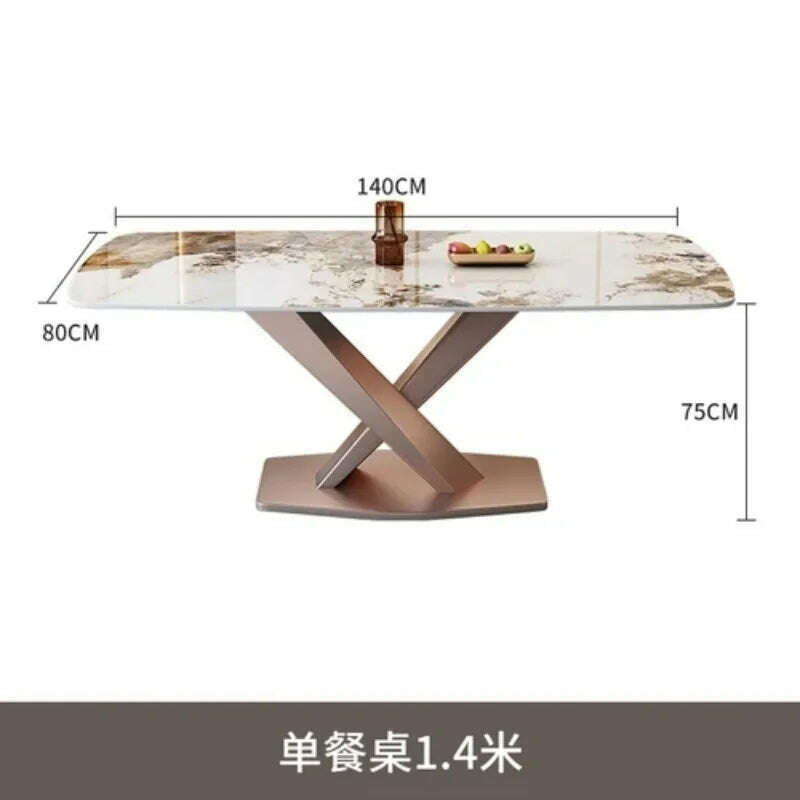 KIMLUD, Luxury Dinning Table Kitchen Marble Balcony Dinner Dinner Table Coffee Mesa Lateral Comedor Dining Room Table And Chairs Set, KIMLUD Womens Clothes