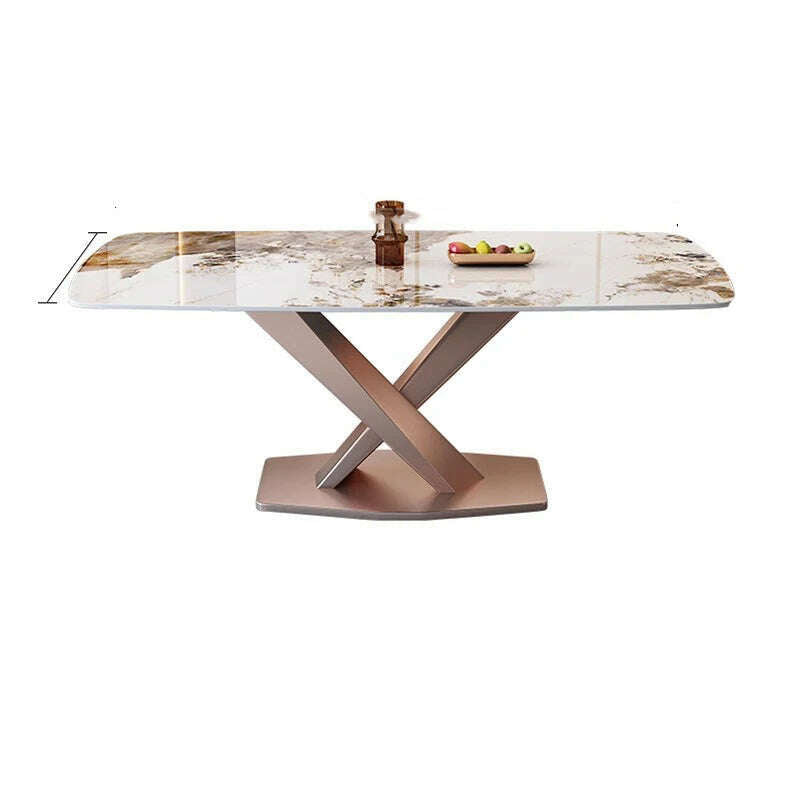 KIMLUD, Luxury Dinning Table Modern Marble Balcony Dinner Kitchen Table Coffee Mesa Lateral Muebles Dining Room Table And Chairs Set, KIMLUD Womens Clothes